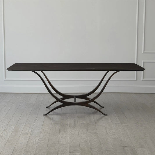 Chorda Dining Table by Global Views in bronze. Made from unique in a unique style.