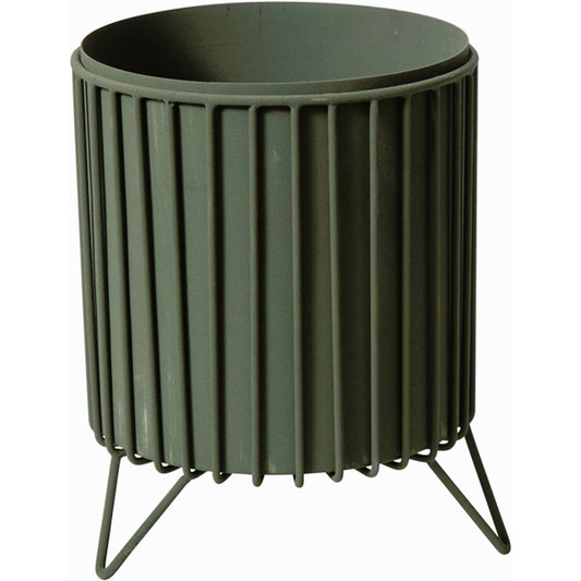 Corum Planter by Accent Decor in green. Made from metal in a unique style.