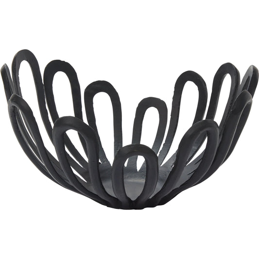 Altamonte Bowl by Accent Decor in black. Made from metal in a unique style.