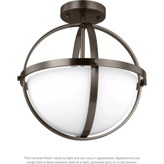 Alturas Two Light Semi-Flush Convertible Pendant by Visual Comfort & Co.. Made from steel in a modern style.