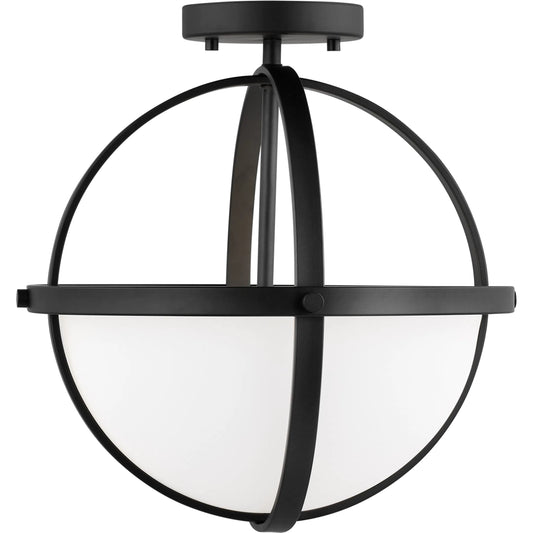 Alturas Two Light Semi-Flush Convertible Pendant by Visual Comfort & Co.. Made from steel in a unique style.
