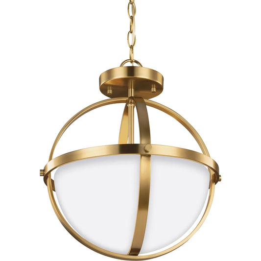 Alturas Two Light Semi-Flush Convertible Pendant by Visual Comfort & Co.. Made from steel in a unique style.