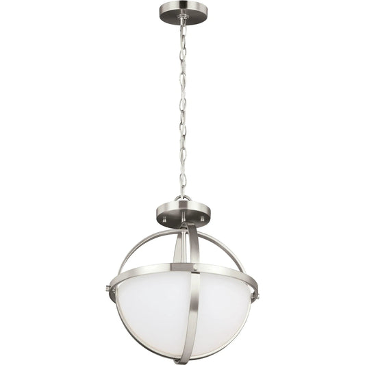 Alturas Two Light Semi-Flush Convertible Pendant by Visual Comfort & Co.. Made from steel in a modern style.