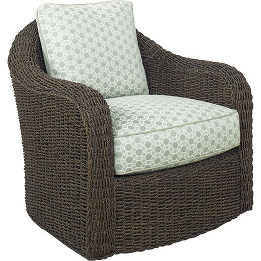 Seabury Swivel Chair by Lexington in misty gray. Made from unique in a coastal style.