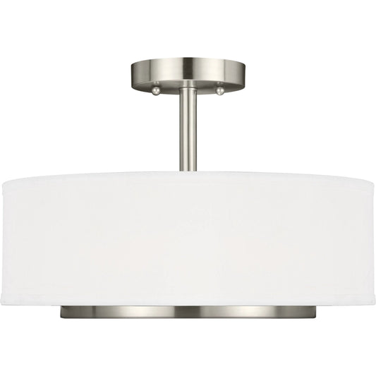 Nance Two Light Semi-Flush Convertible Pendant by Visual Comfort & Co.. Made from steel in a unique style.