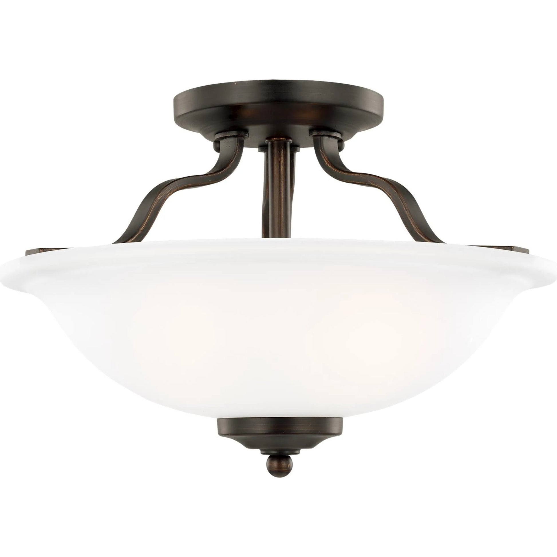Emmons Two Light Semi-Flush by Visual Comfort & Co.. Made from steel in a transitional style.