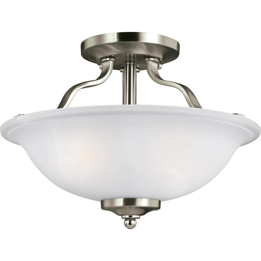 Emmons Two Light Semi-Flush by Visual Comfort & Co.. Made from steel in a unique style.