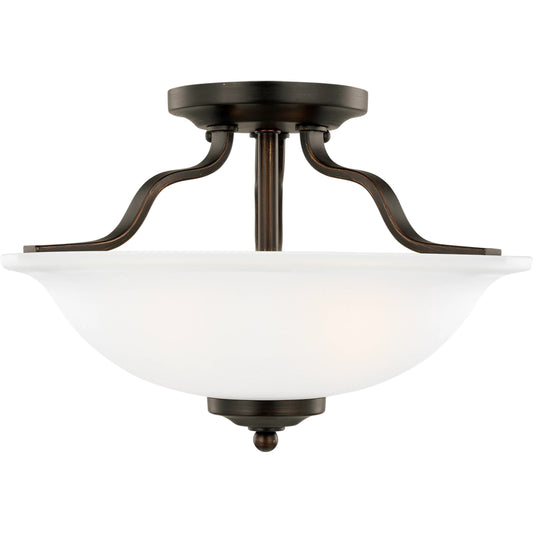 Emmons Two Light Semi-Flush by Visual Comfort & Co.. Made from steel in a unique style.