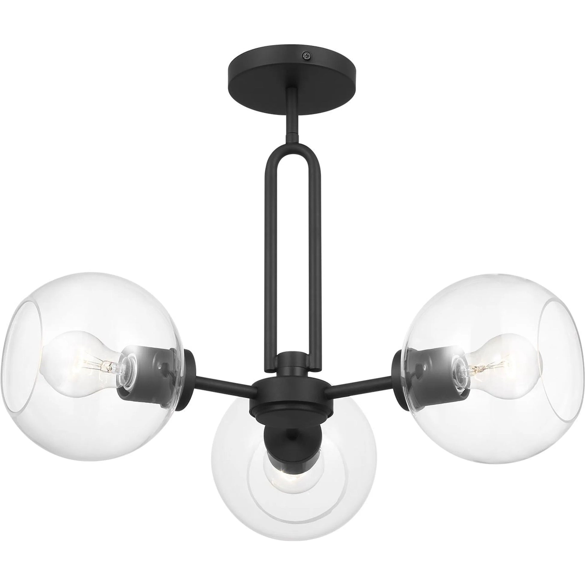 Codyn Three Light Semi-Flush Convertible Pendant by Visual Comfort & Co.. Made from steel in a modern style.
