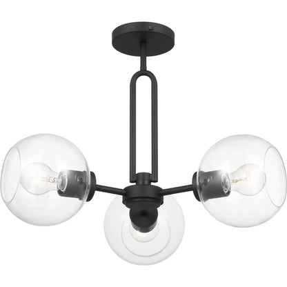 Codyn Three Light Semi-Flush Convertible Pendant by Visual Comfort & Co.. Made from steel in a modern style.