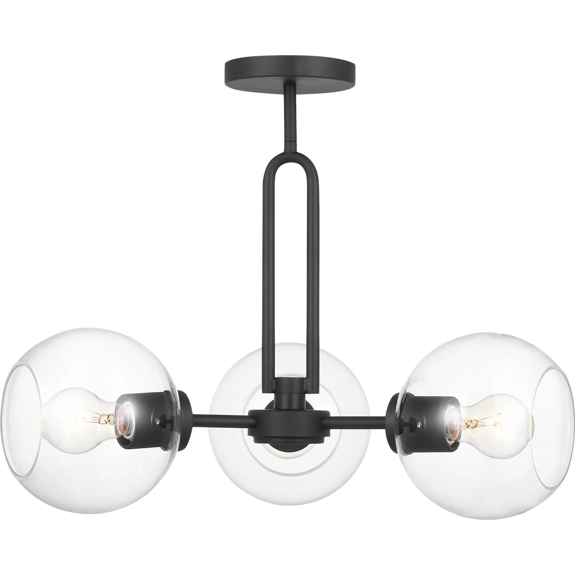 Codyn Three Light Semi-Flush Convertible Pendant by Visual Comfort & Co.. Made from steel in a modern style.