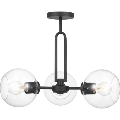 Codyn Three Light Semi-Flush Convertible Pendant by Visual Comfort & Co.. Made from steel in a modern style.