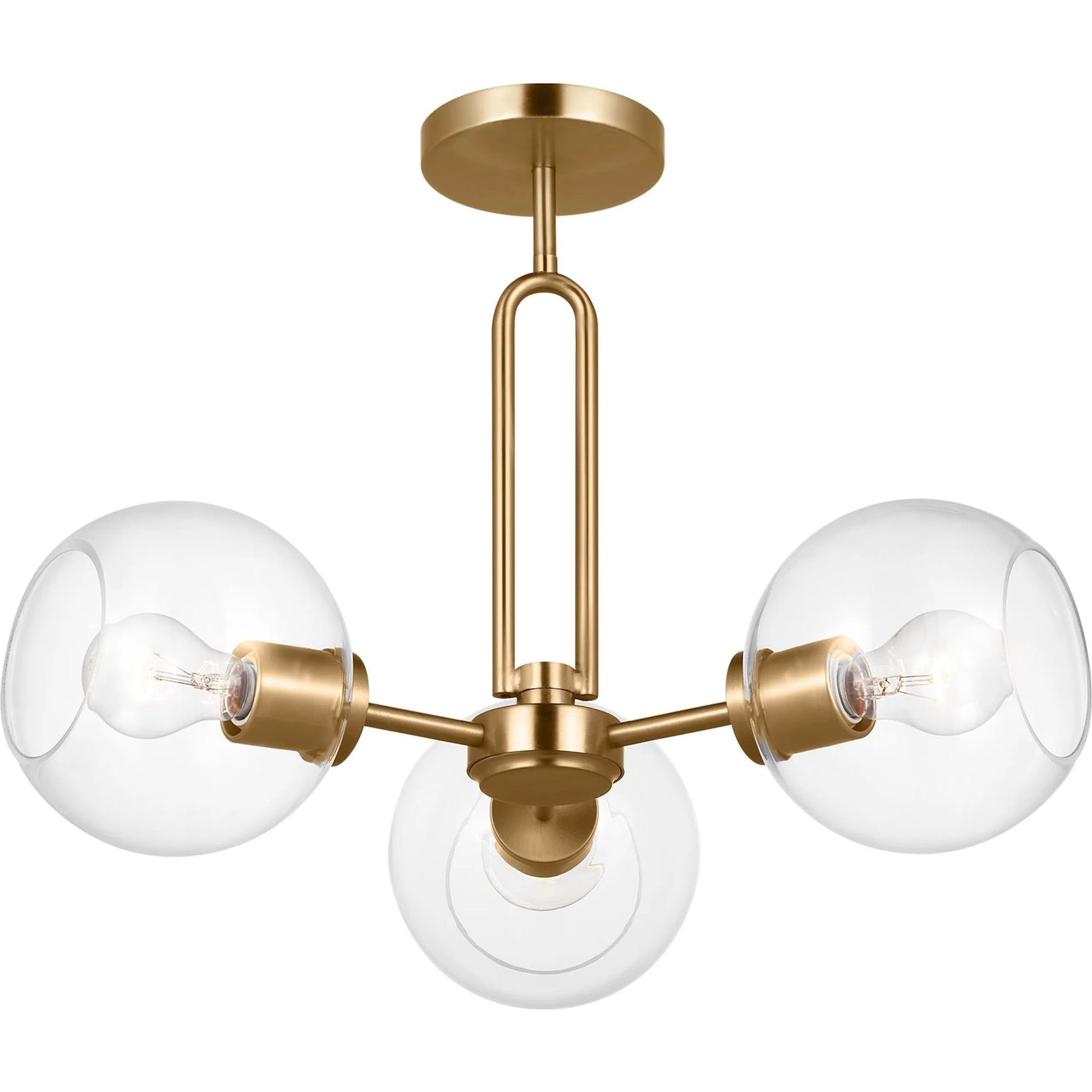 Codyn Three Light Semi-Flush Convertible Pendant by Visual Comfort & Co.. Made from steel in a modern style.