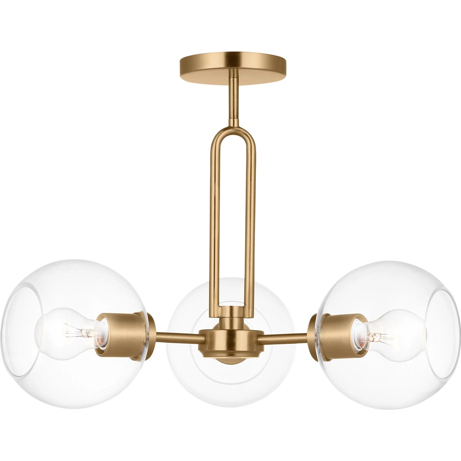 Codyn Three Light Semi-Flush Convertible Pendant by Visual Comfort & Co.. Made from steel in a modern style.