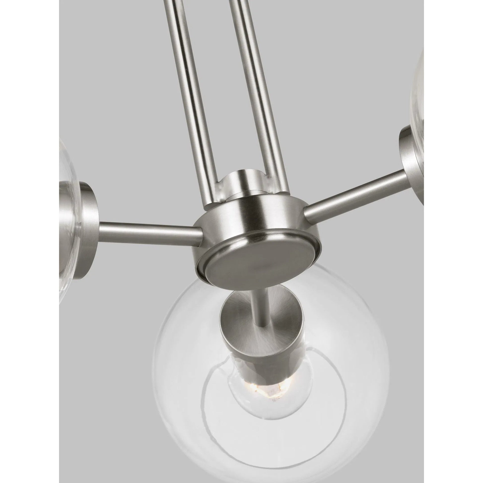 Codyn Three Light Semi-Flush Convertible Pendant by Visual Comfort & Co.. Made from steel in a modern style.