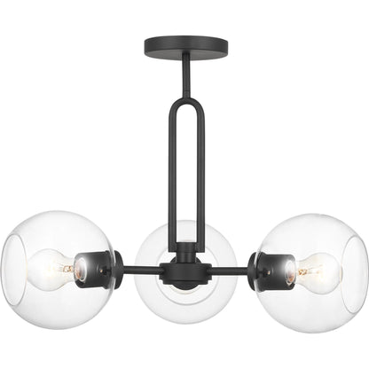 Codyn Three Light Semi-Flush Convertible Pendant by Visual Comfort & Co.. Made from steel in a modern style.