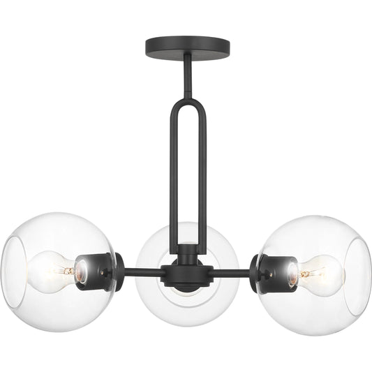 Codyn Three Light Semi-Flush Convertible Pendant by Visual Comfort & Co.. Made from steel in a unique style.