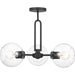 Codyn Three Light Semi-Flush Convertible Pendant by Visual Comfort & Co.. Made from steel in a modern style.