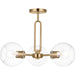 Codyn Three Light Semi-Flush Convertible Pendant by Visual Comfort & Co.. Made from steel in a modern style.