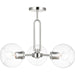 Codyn Three Light Semi-Flush Convertible Pendant by Visual Comfort & Co.. Made from steel in a modern style.