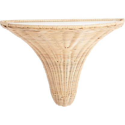Baytree Wicker Bracket by Chelsea House in tan. Made from rattan in a transitional style.