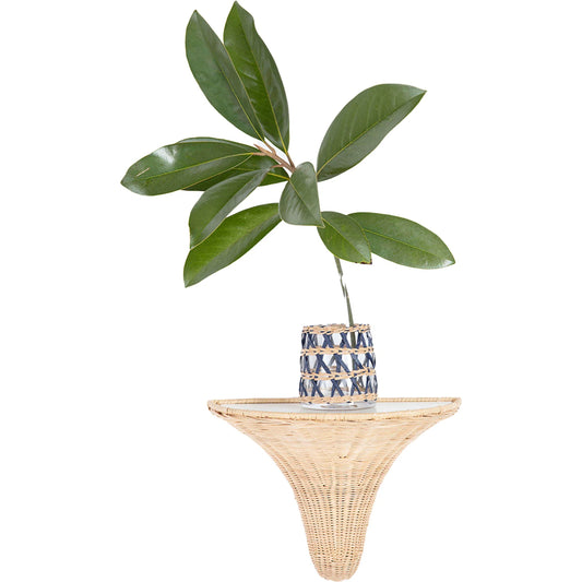 Baytree Wicker Bracket by Chelsea House in tan. Made from rattan in a transitional style.