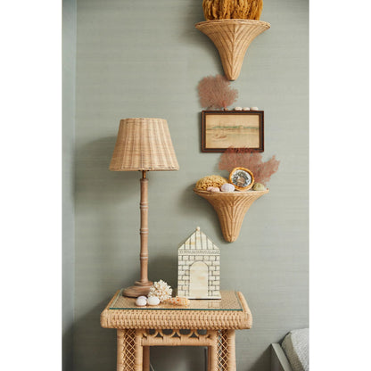 Baytree Wicker Bracket by Chelsea House in tan. Made from rattan in a transitional style.
