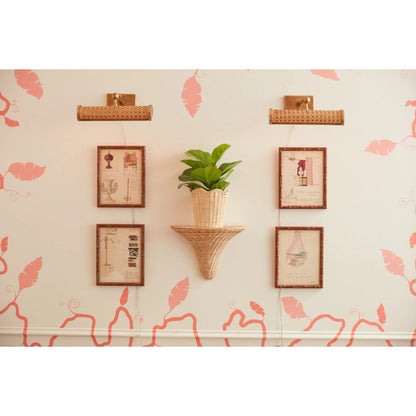 Baytree Wicker Bracket by Chelsea House in tan. Made from rattan in a transitional style.