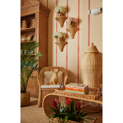 Baytree Wicker Bracket by Chelsea House in tan. Made from rattan in a transitional style.