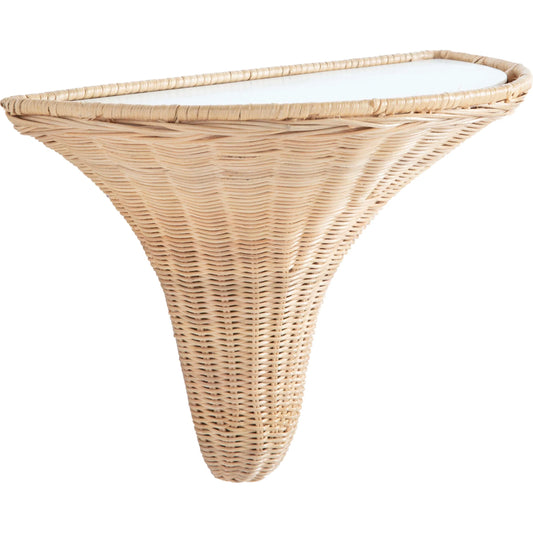 Baytree Wicker Bracket by Chelsea House in tan. Made from rattan in a transitional style.