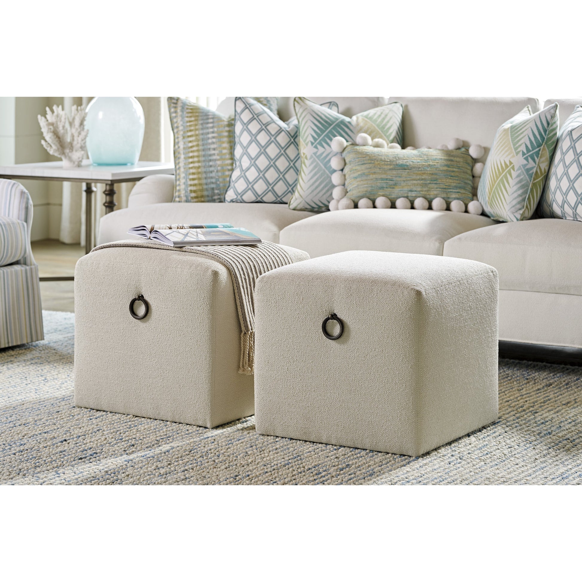 Jupiter Ottoman by Tommy Bahama Home. Made from unique in a transitional style.