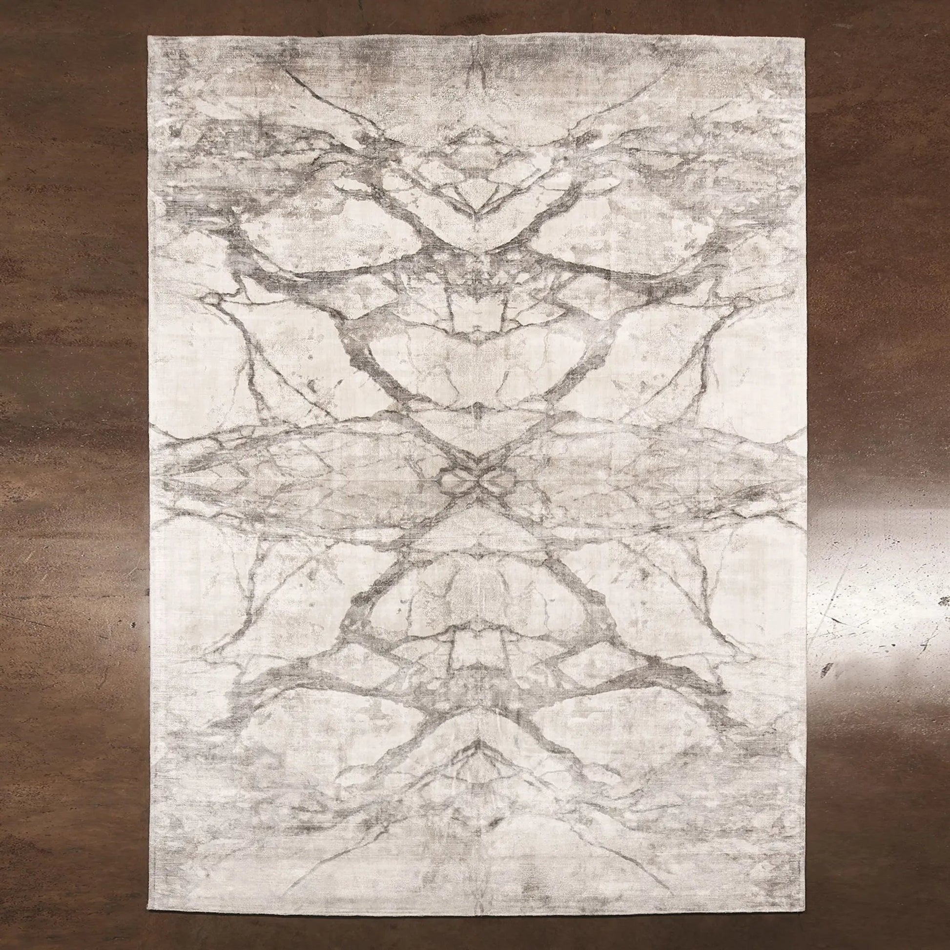 Mirror Match Marble Rug by Global Views in neutral and marble. Made from unique in a traditional style.