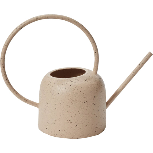 Danielle Watering Can by Accent Decor in tan. Made from metal in a unique style.
