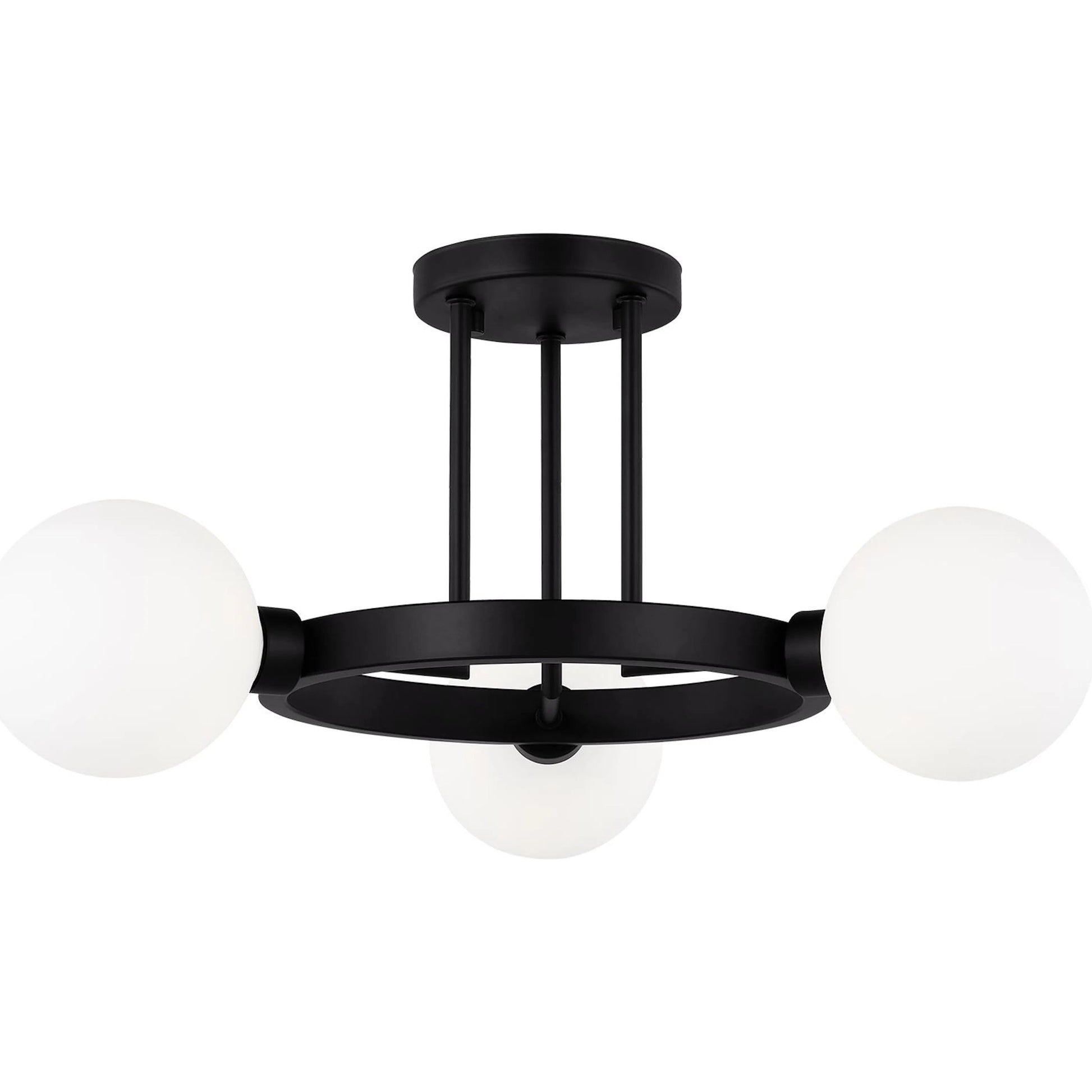 Clybourn Three Light Semi-Flush Mount by Visual Comfort & Co.. Made from steel in a unique style.