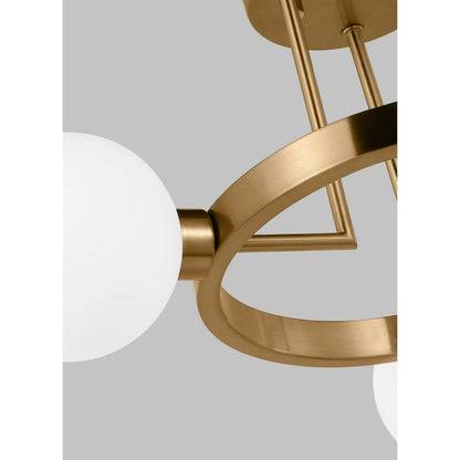 Clybourn Three Light Semi-Flush Mount by Visual Comfort & Co.. Made from steel in a unique style.