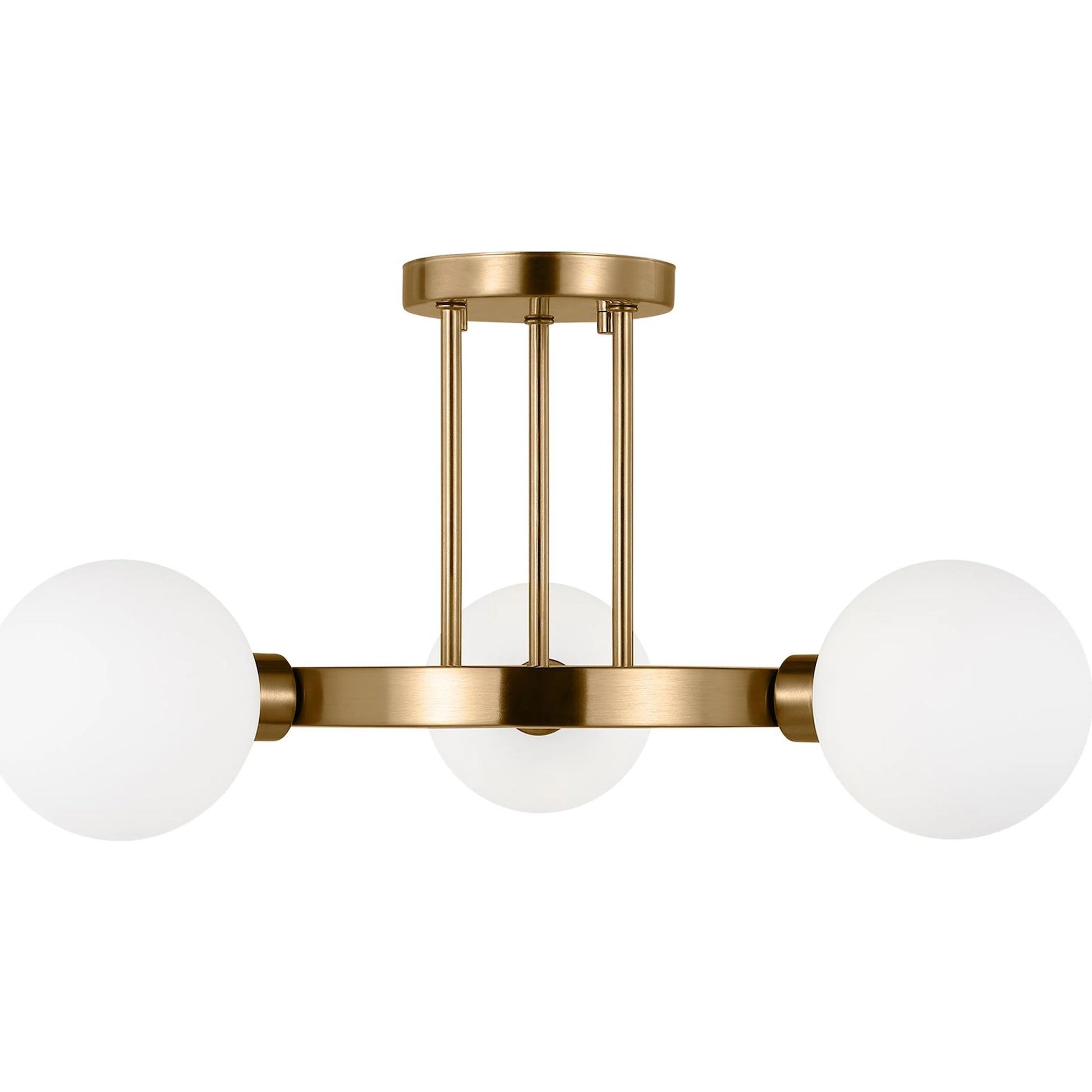 Clybourn Three Light Semi-Flush Mount by Visual Comfort & Co.. Made from steel in a unique style.
