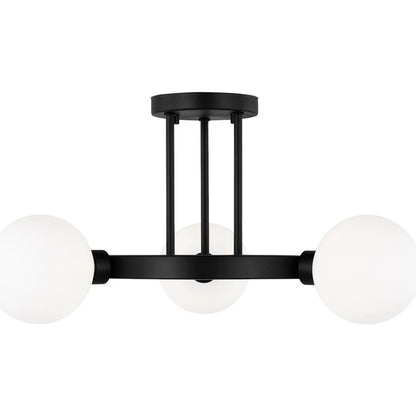 Clybourn Three Light Semi-Flush Mount by Visual Comfort & Co.. Made from steel in a unique style.