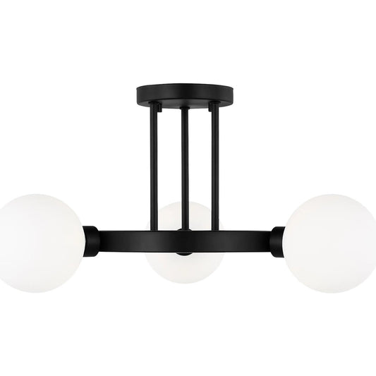 Clybourn Three Light Semi-Flush Mount by Visual Comfort & Co.. Made from steel in a unique style.