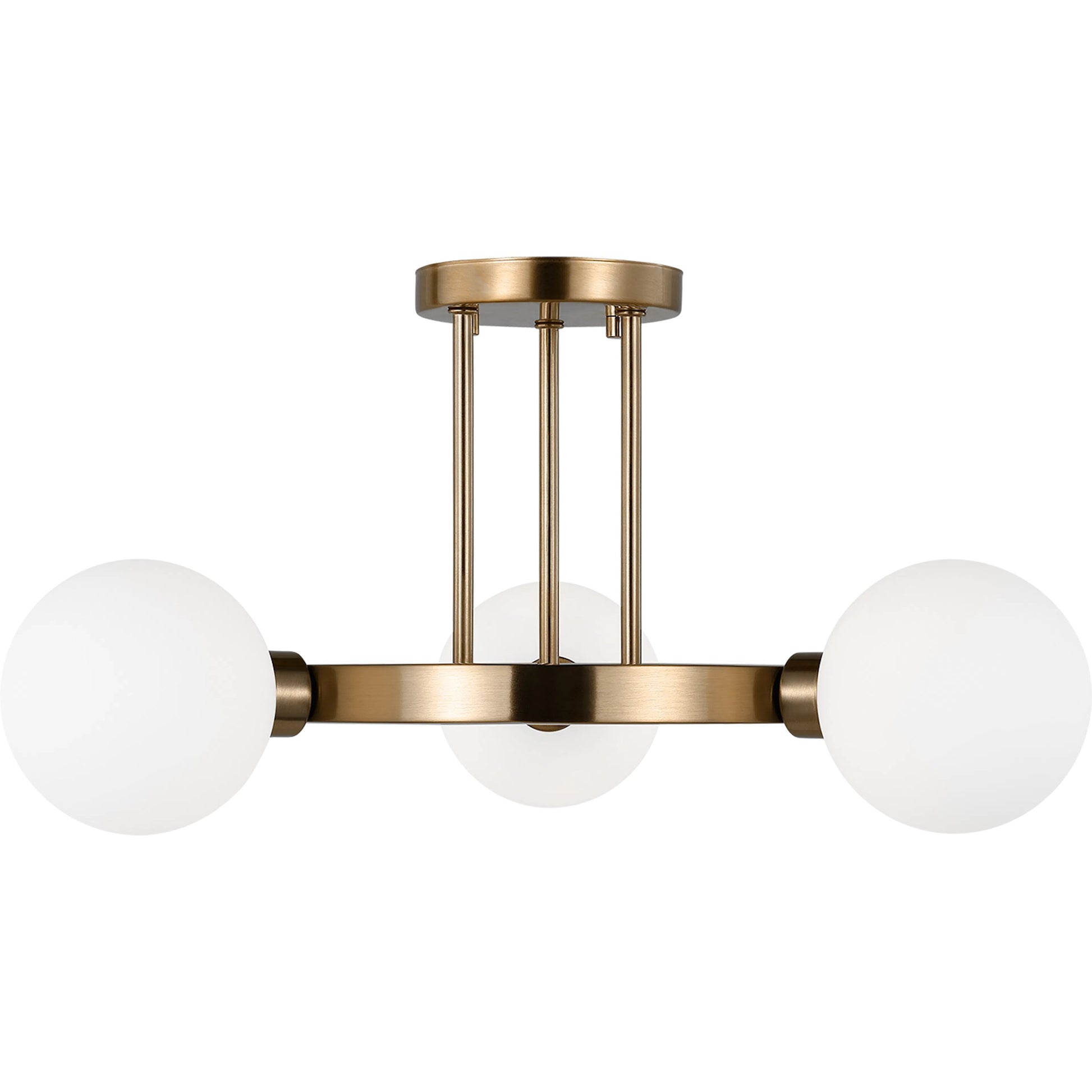 Clybourn Three Light Semi-Flush Mount by Visual Comfort & Co.. Made from steel in a unique style.