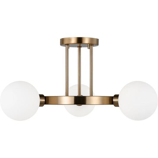 Clybourn Three Light Semi-Flush Mount by Visual Comfort & Co.. Made from steel in a unique style.