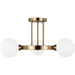Clybourn Three Light Semi-Flush Mount by Visual Comfort & Co.. Made from steel in a unique style.