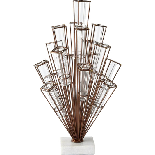 Flaunt Flower Sculpture by Global Views in shiny metal. Made from unique in a modern style.