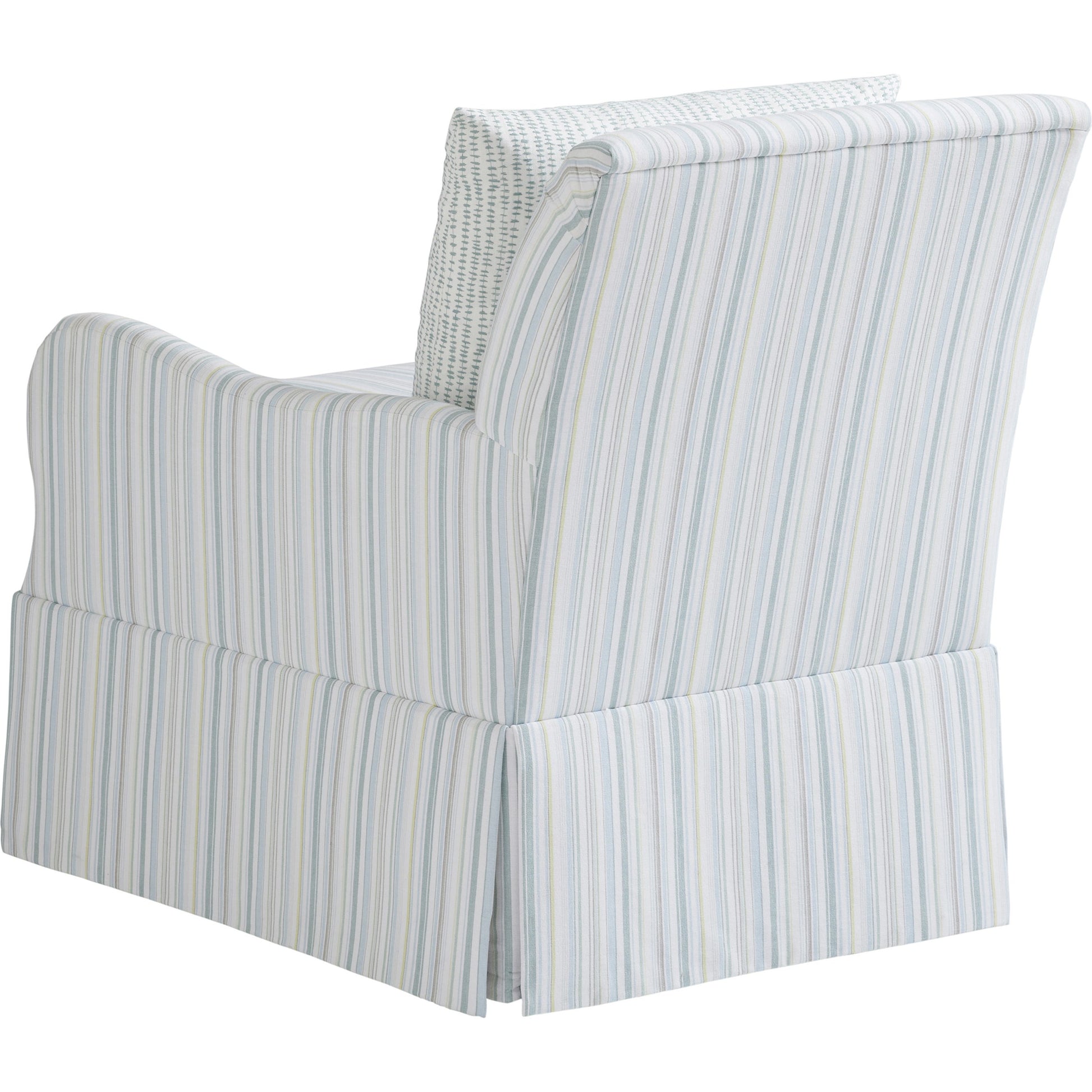 Palm Frond Swivel Chair by Tommy Bahama Home in blue. Made from unique in a transitional style.