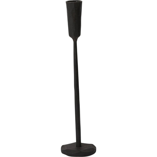 Davina Candlestick by Accent Decor in black. Made from metal in a modern style.