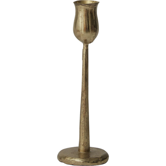 Auric Candlestick by Accent Decor in gold. Made from metal in a modern style.