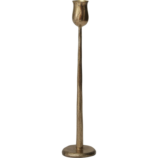 Auric Candlestick by Accent Decor in gold. Made from metal in a modern style.