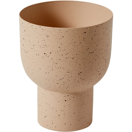 Asmara Footed Vase 6 (Set of 6) by Accent Decor in tan. Made from metal in a unique style.