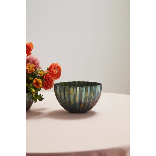Monarch Bowl (Set of 4) by Accent Decor in green. Made from metal in a modern style.