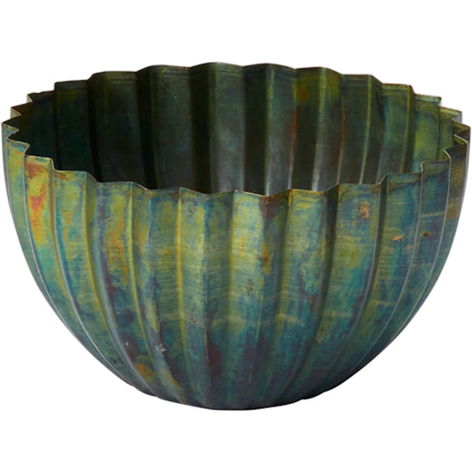 Monarch Bowl (Set of 4) by Accent Decor in green. Made from metal in a modern style.