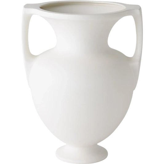 Grecian Amphora by Global Views in matte white. Made from ceramic in a eclectic & global style.